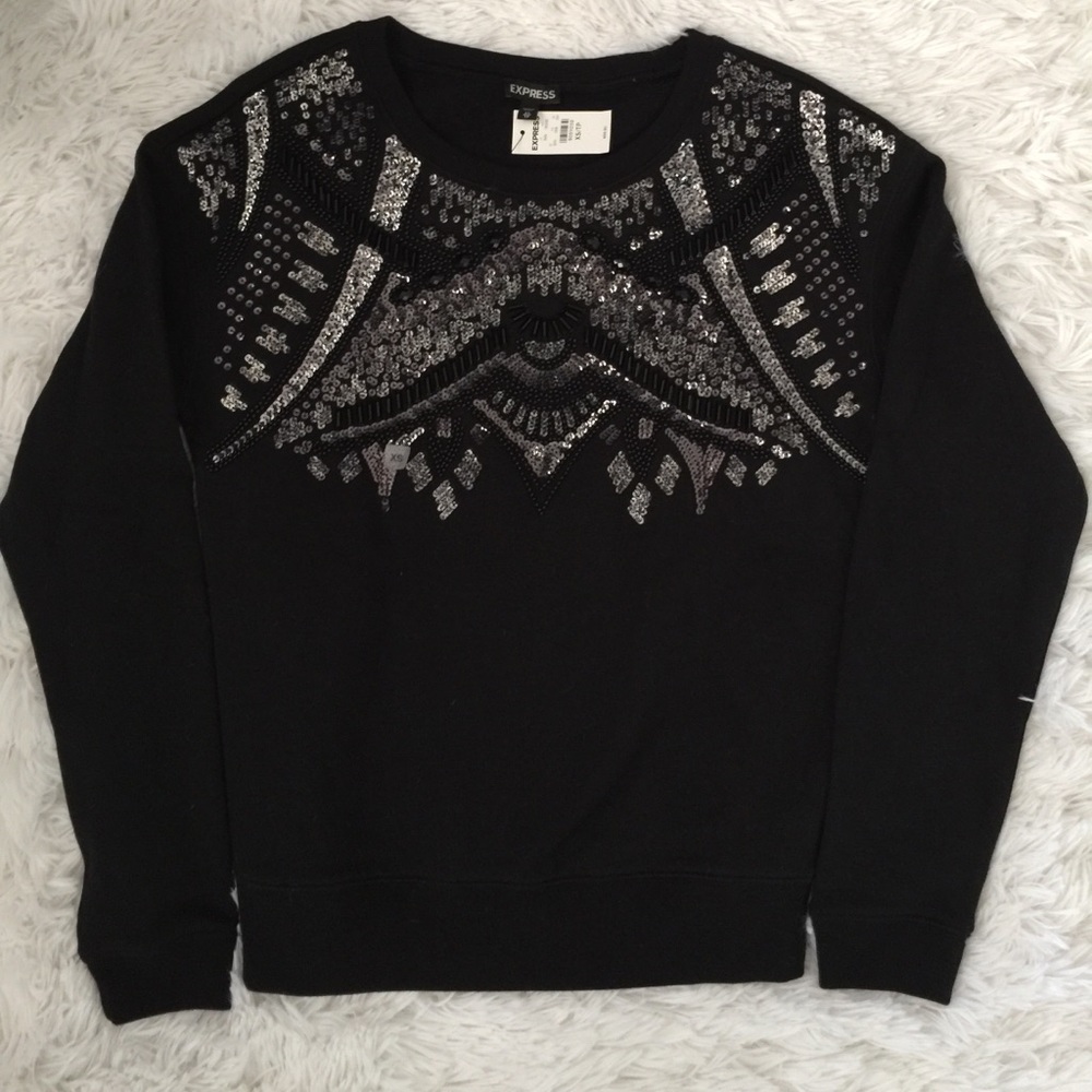 Express beaded sweatshirt